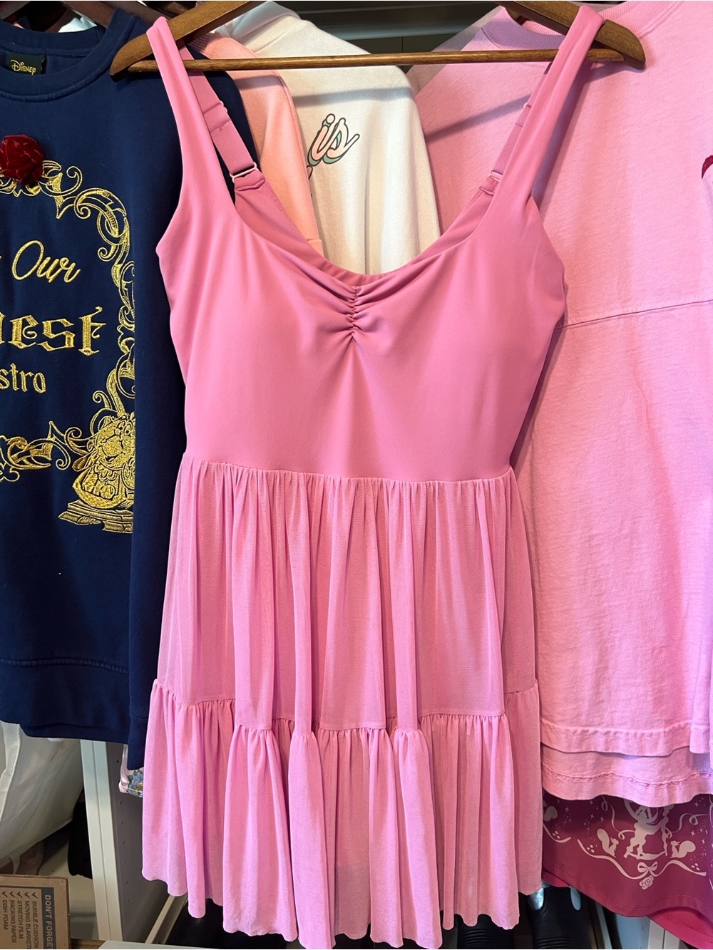 Women’s Pink Tiered Workout Dress